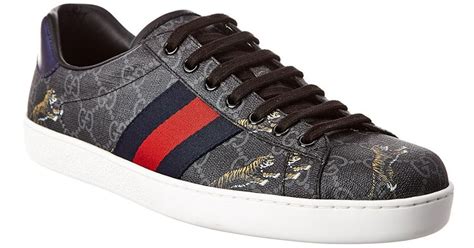 gucci ace sneaker tiger|gucci tiger sneakers black.